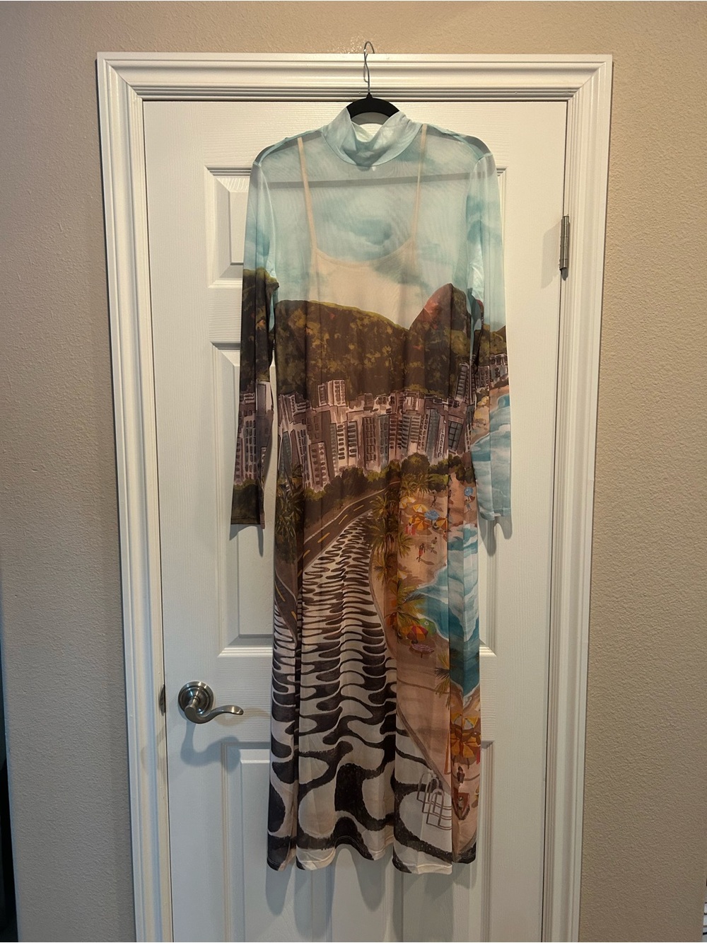 FARM Rio Copacabana Beach Long Sleeve Maxi Dress, NWT, Sz M - Picture 4 of 12